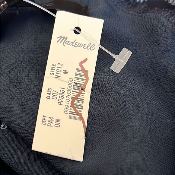 NWT Madewell Bubble Sleeve Smocked Midi Dress M - Picture 6 of 9